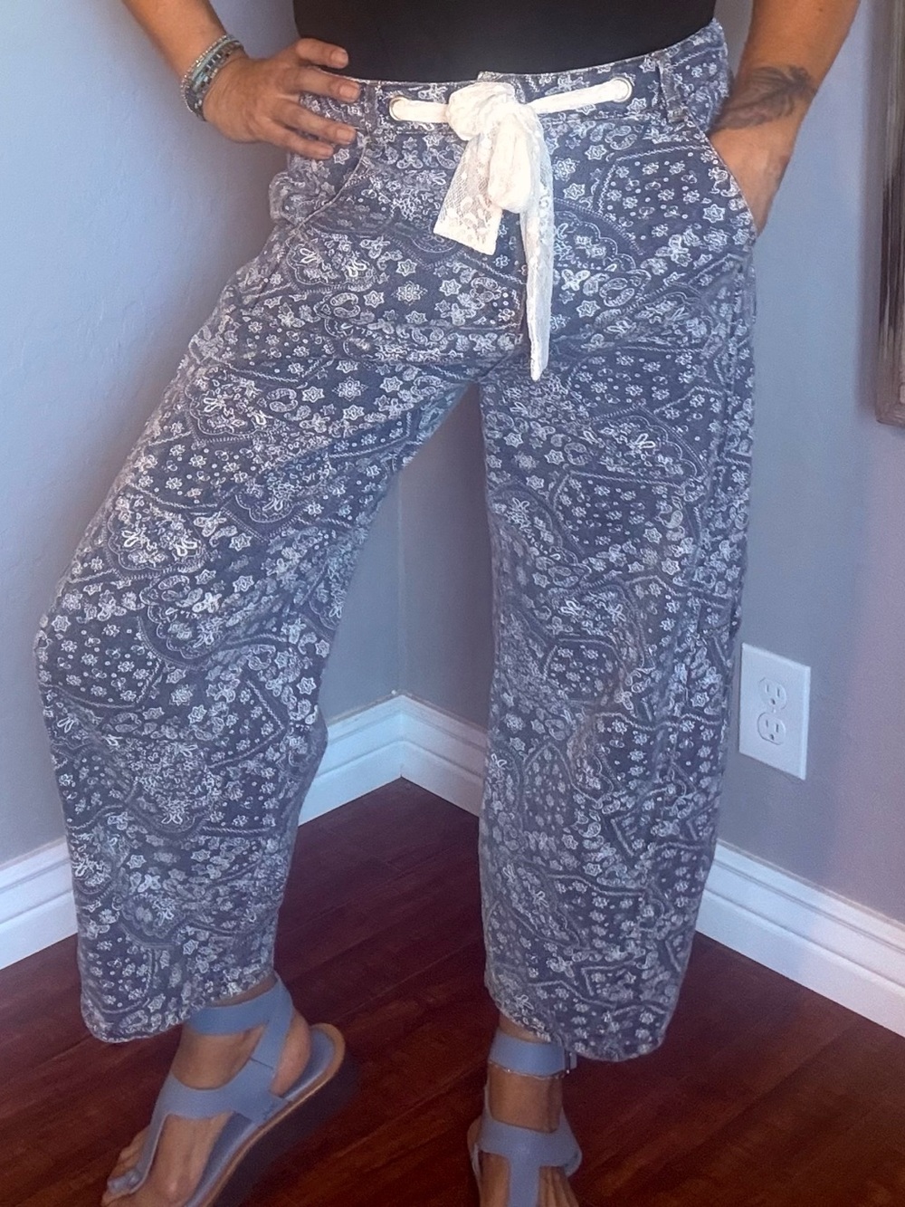 Denim Barrel Pants
